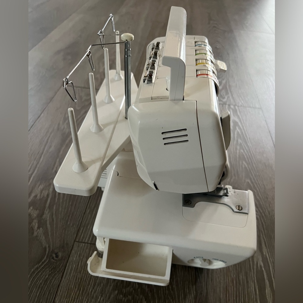 Like New Baby Lock White Serger Sewing Machine Conditions in Working Great 100% - Picture 7 of 16